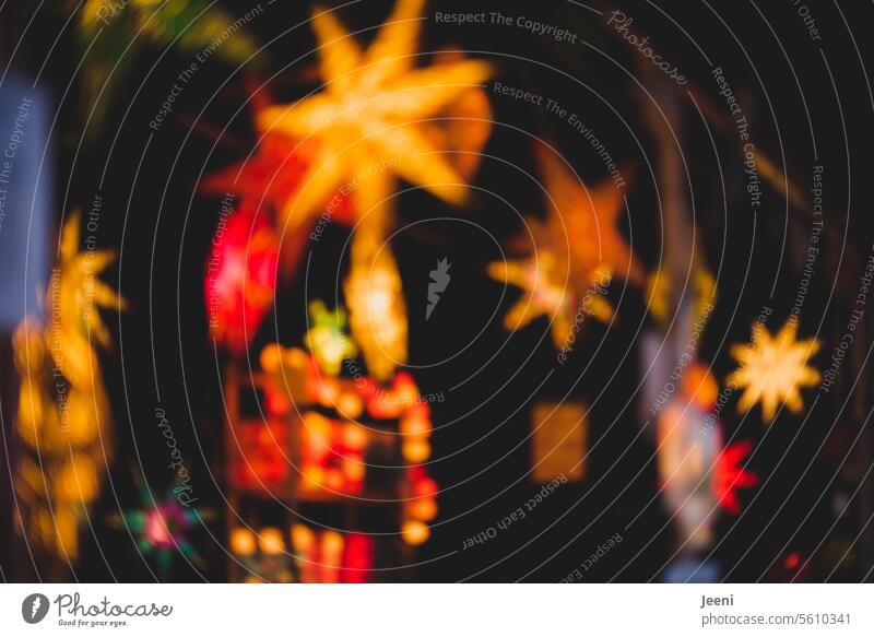 Sternenglanz zur Weihnachtszeit Dekoration & Verzierung Weihnachten & Advent Stimmung leuchten Licht Feste & Feiern Beleuchtung bunt Weihnachtsstern Vorfreude