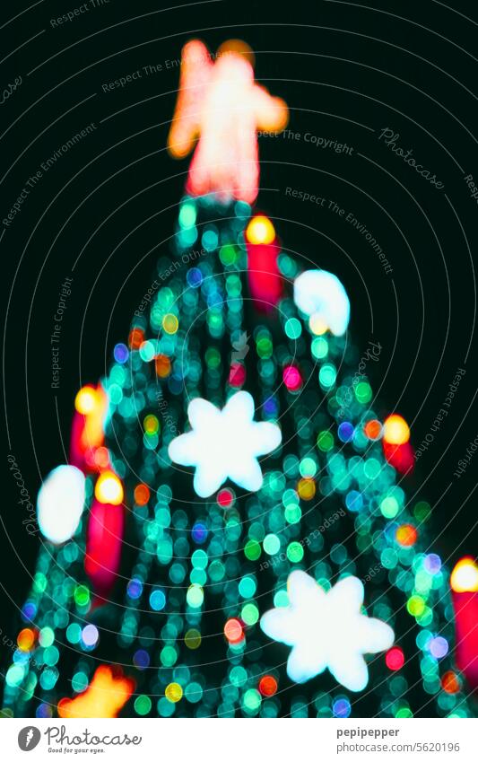 Weihnachtsbaum mit Engel Weihnachten & Advent Weihnachtsdekoration Tannenbaum weihnachtlich festlich Weihnachtsstimmung Dekoration & Verzierung Tradition