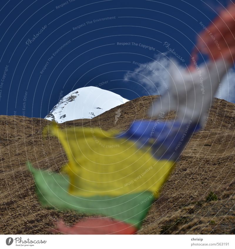 Nepal I Freizeit & Hobby Ferien & Urlaub & Reisen Abenteuer Ferne Expedition Schnee Berge u. Gebirge wandern Natur Landschaft Himmel Wiese Hügel Pisang Peak