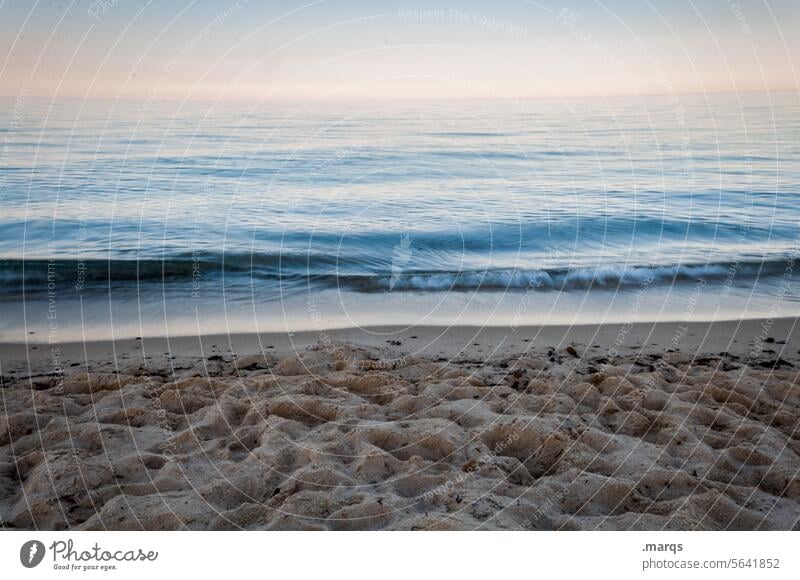 Dämmerung Meereslandschaft Strand Ferien & Urlaub & Reisen Himmel Sand Erholung Horizont