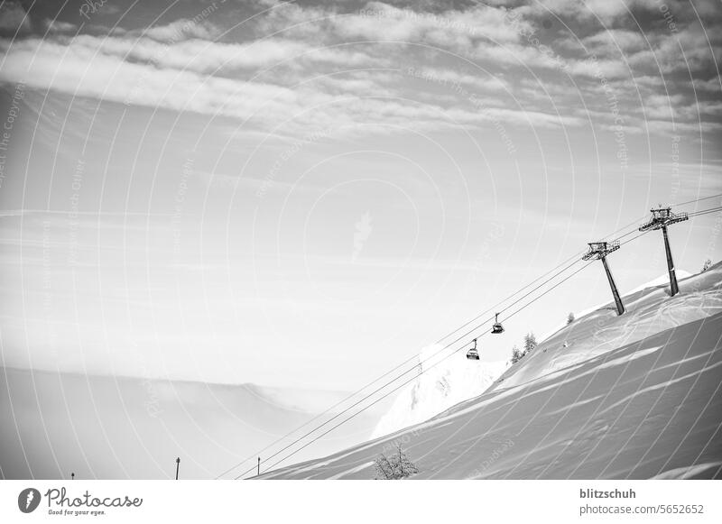 Frisch verschneite Berglandschaft im Skigebiet Lenzerheide Schweiz Alpen Schweizer Alpen alps Suisse Graubünden Berge u. Gebirge Ferien & Urlaub & Reisen Natur