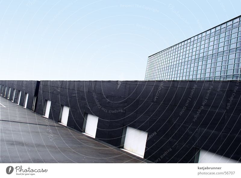 Die andere Perspektive Europa Parlament Straßburg Mauer Glas Linie Himmel Architektur