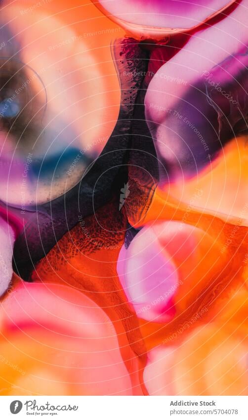 Abstrakte bunte Muster, die einer fließenden Bewegung ähneln abstrakt Farbe Flüssigkeit pulsierend blau orange rosa Transformation Tonung Textur Hintergrund
