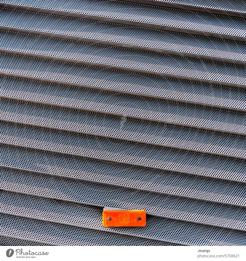 Reflektor orange Metall Linie Nahaufnahme abstrakt Grafik u. Illustration schräg Strukturen & Formen