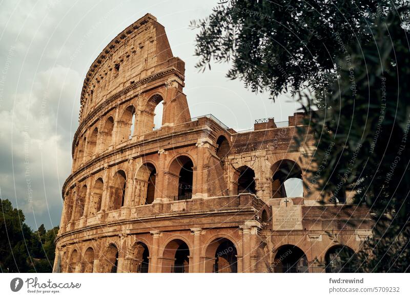 Kolosseum von Rom Architektur historisch antik Tourismus Denkmal Ferien & Urlaub & Reisen Kultur Wahrzeichen Gebäude Italien Römer Europa berühmt Italienisch