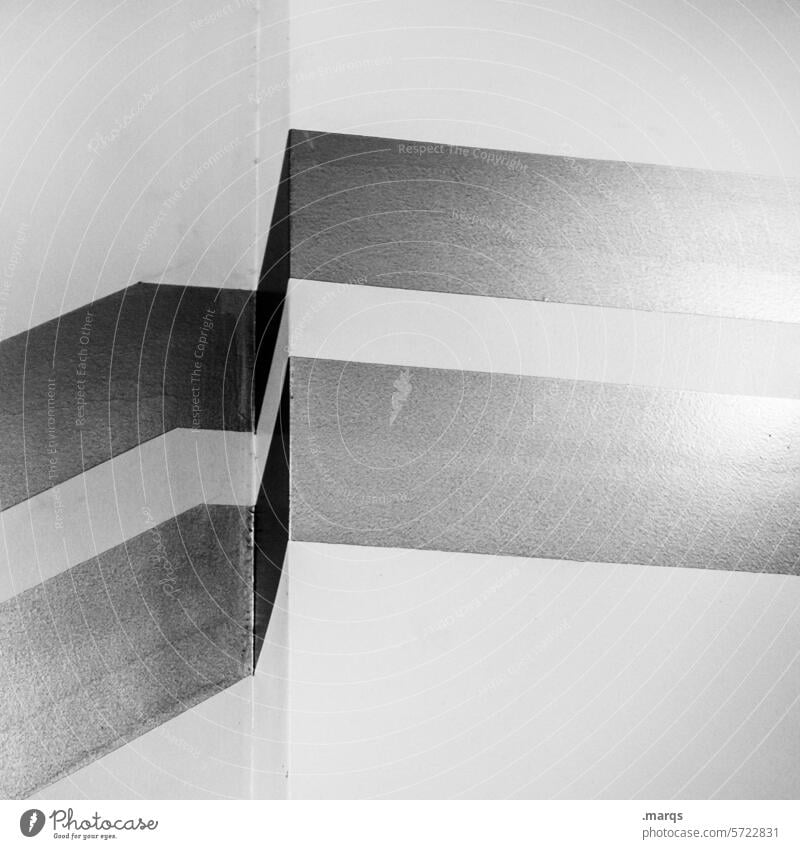 Gestreift Linie Strukturen & Formen Ecke Grafik u. Illustration abstrakt Hintergrundbild ästhetisch leuchten Streifen Wand Architektur Innenarchitektur