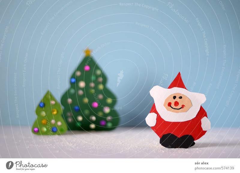 Lieber Weihnachtsmann... Feste & Feiern Weihnachten & Advent maskulin Mann Erwachsene Winter Schnee Weihnachtsbaum blau grün rot Gefühle Freude Fröhlichkeit