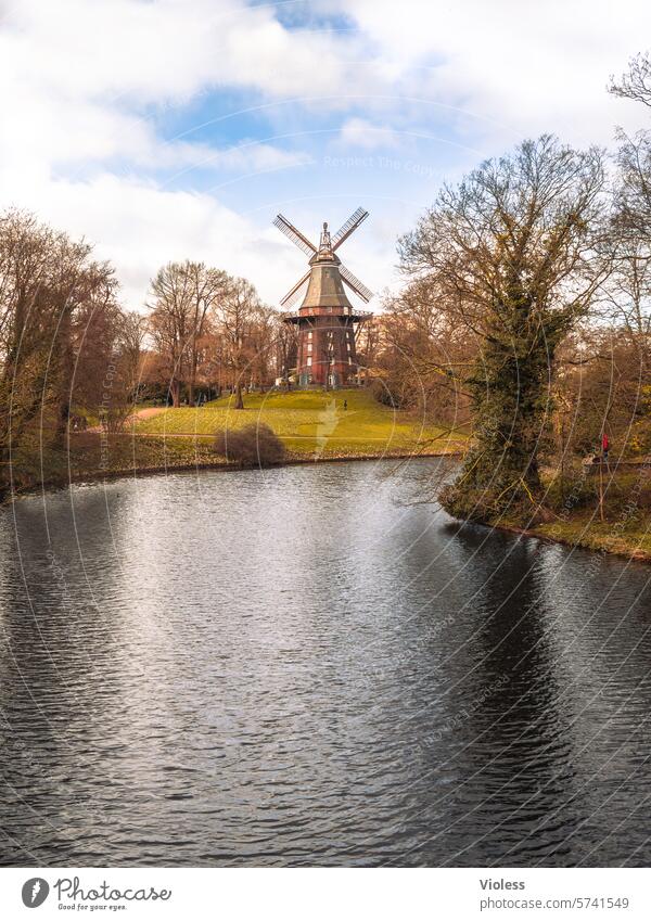 Herdentorswallmühle Windmühle Bremen Becks Mühle Frühling