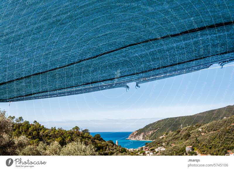 Sonnenschutz Küste Meer Tourismus Natur Landschaft Tal Umwelt Freiheit Ferien & Urlaub & Reisen Berge u. Gebirge Landschaftsformen Panorama (Aussicht) Ferne