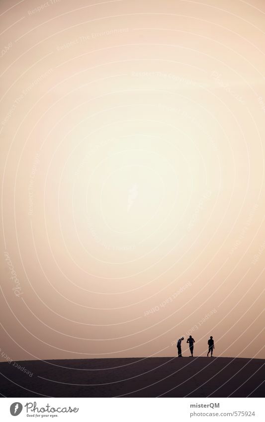 I.love.FV XXVIII Kunst ästhetisch Zufriedenheit Menschengruppe Wüste Ferne Silhouette 3 Himmel (Jenseits) Einsamkeit Ferien & Urlaub & Reisen Urlaubsstimmung
