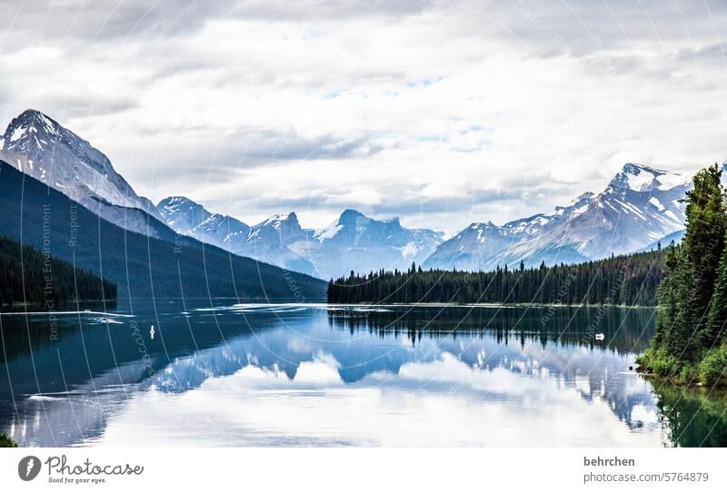 von unten wie von oben beeindruckend Reflexion & Spiegelung weite Bergsee Ferne Fernweh besonders Ferien & Urlaub & Reisen fantastisch Natur Rocky Mountains