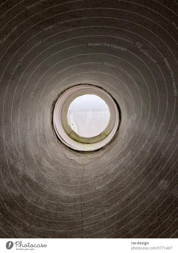 Aussicht von Leuchtturm in Dänemark Beton Fenster rund