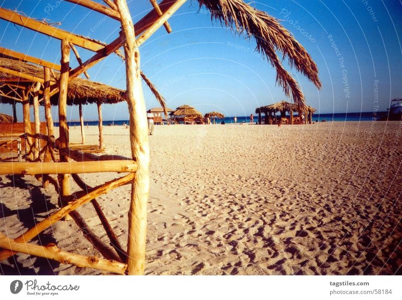 Ägypten - Naturschutz - Insel vor Hurghada Umweltschutz Strand Sommer Physik Ferien & Urlaub & Reisen träumen tauchen Ferienhaus Holz Haus Meer rot Schnorcheln