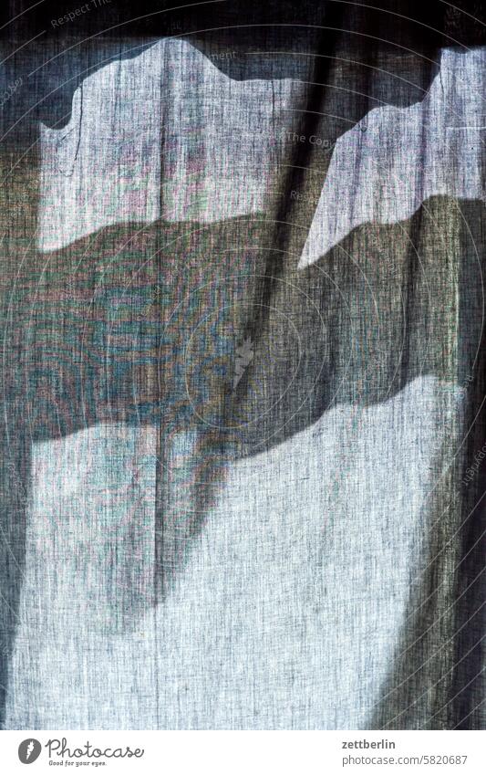 Gardine, Vorhang, Sonnenschutz abbild abbildung baumwolle chaos deko dekoration detail dinge dokument durcheinader ecke einrichtung gardine gegenstände gewebe