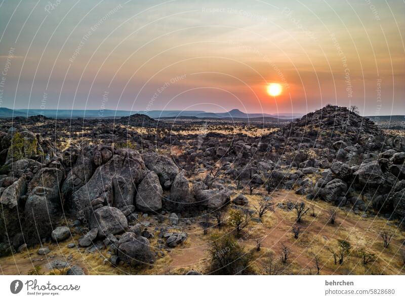 wildes namibia Felsen Damaraland Wildnis Dämmerung träumen Sonnenuntergang fantastisch Afrika Namibia Landschaft Ferne Fernweh Ferien & Urlaub & Reisen