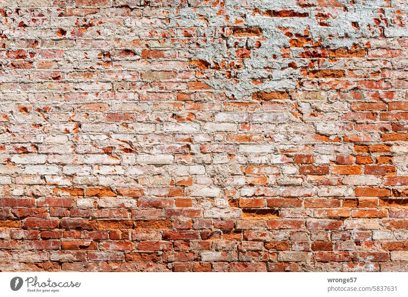 Ziegelmauerwerk Backsteinmauer Backsteine Mauer Backsteinwand Wand Stein rot alt Mauerwerk Außenaufnahme