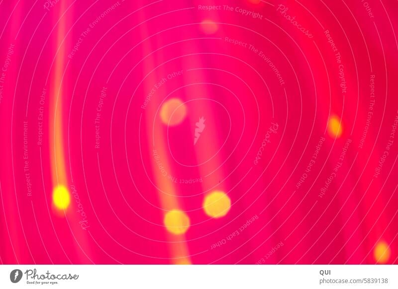 leuchtende Lichtkügelchen auf rotem Hintergrund licht Lichtkugeln pink gelb bunt abstrakt Farbe Lichter Farbenspiel Dekoration & Verzierung Linien Farbwechsel