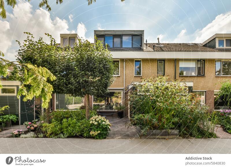 Charmantes Haus in Rosendael, Amsterdam mit üppigem Garten rosendael heimwärts wohnbedingt Architektur modern Vorgarten Baum Strauch Pflanze Laubwerk
