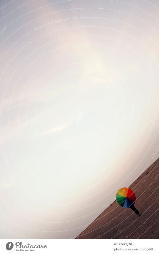 I.love.FV XLI Kunst ästhetisch Zufriedenheit Regenschirm regenbogenfarben mehrfarbig Idee Idylle Farbfleck Kreativität Himmel (Jenseits) Wüste Spanien Punkt