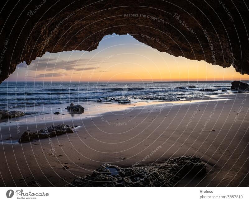 wiedermal Portugal :-) Algarve Höhle strand meer Sonnenuntergang urlaub reise Atlantik Gale entspannen erholen