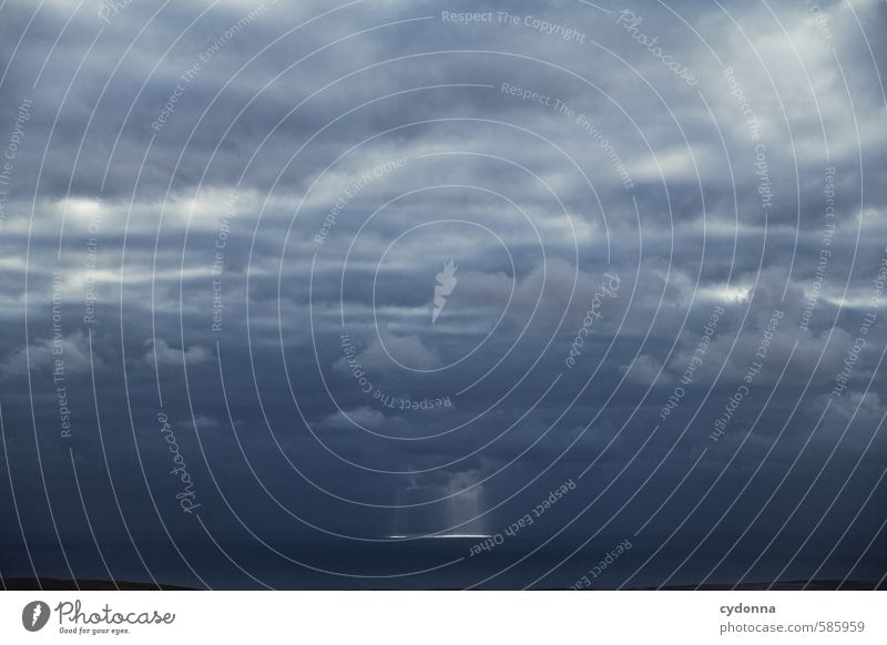 Lichtblick Umwelt Natur Landschaft Wasser Himmel Wolken Horizont Sonnenlicht Unwetter Meer Beginn einzigartig Ewigkeit geheimnisvoll Glaube Religion & Glaube