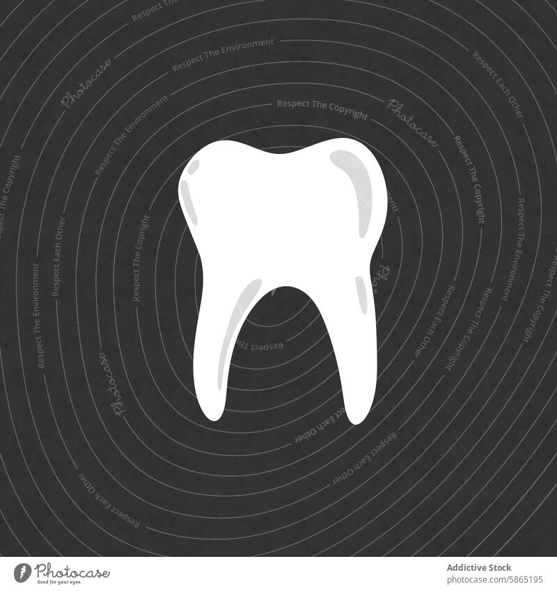 Einfache Illustration eines Zahns für die Zahnpflege Grafik u. Illustration dental Gesundheit Zahnmedizin Pflege menschlich molar Anatomie Emaille Krone Wurzel