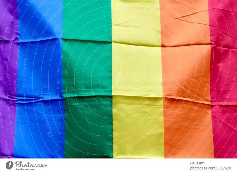 Das Leben soll bunt sein! Regenbogenflagge Regenbogenfarben Vielfalt Diversität Toleranz Symbol regenbogenfarben Gleichstellung Liebe Homosexualität farbenfroh