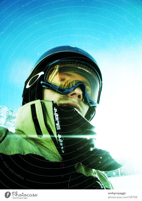 Boarder4Life Winter Schnee Sonne Gegenlicht Sonnenstrahlen Skifahrer Snowboarder Froschperspektive Blauer Himmel 1 Wintersportbekleidung Kragen Jacke