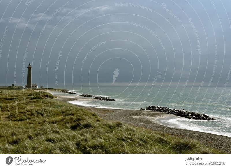 Skagen Küste Ostsee Meer Ostseeküste Strand Himmel Wasser Landschaft Ferien & Urlaub & Reisen Natur Sand Wolken Horizont Licht Ostseestrand Dänemark Wellen