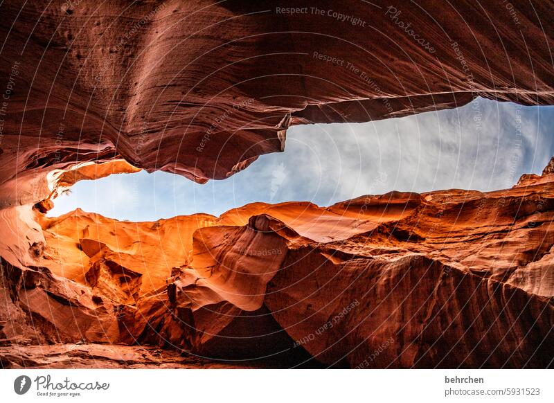 licht und schatten Felsen überwältigend Ferien & Urlaub & Reisen Ferne Natur Amerika USA Arizona fantastisch außergewöhnlich Himmel Antelope Canyon canyon Licht