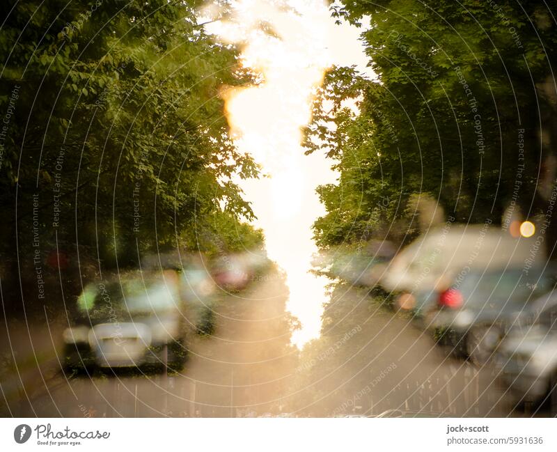 lückenhaft | Straßengeschichte Verkehrswege Doppelbelichtung abstrakt Experiment Auto Illusion Irritation Reaktionen u. Effekte Prenzlauer Berg Surrealismus