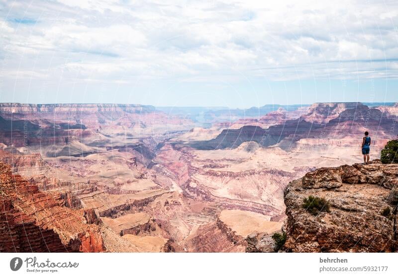 überwältigt Aussicht Felsen Colorado River Fluss überwältigend Natur Grand Canyon Ferne Ferien & Urlaub & Reisen Himmel Freiheit Amerika USA fantastisch