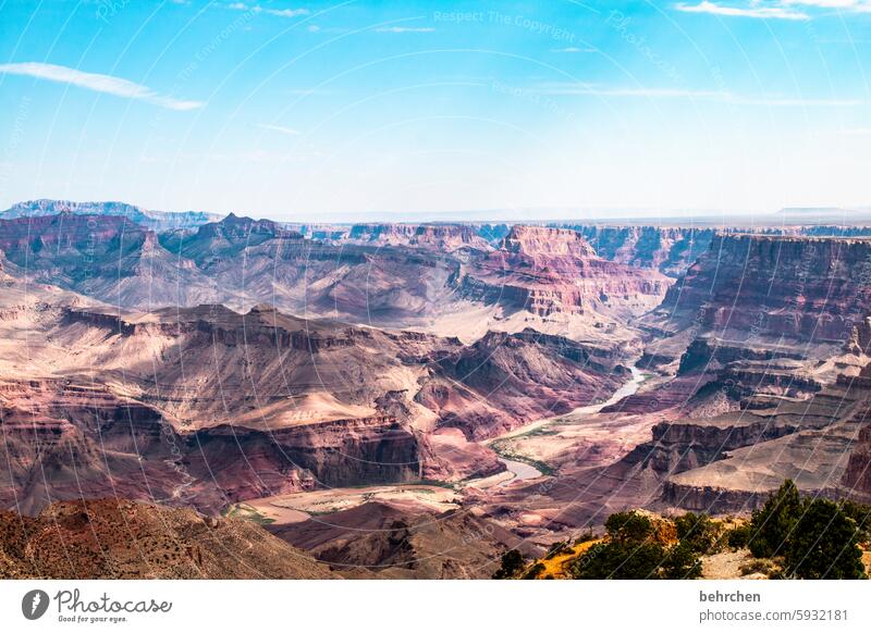 unser erbe Aussicht Felsen Colorado River Fluss überwältigend überwältigt Natur Grand Canyon Ferne Ferien & Urlaub & Reisen Himmel Freiheit Amerika USA