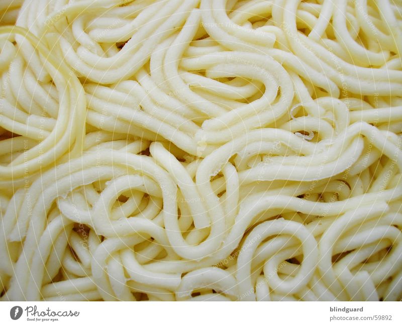 Pasta On Ice Nudeln Spaghetti gefroren Italien Gastronomie Vegetarische Ernährung Makroaufnahme Nahaufnahme frosted meal