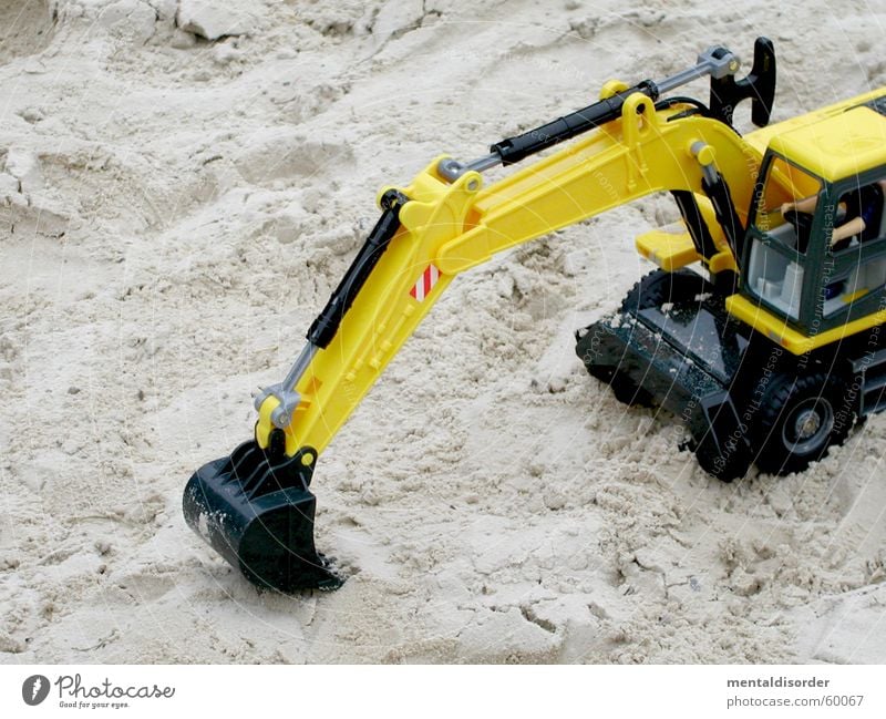 kai´s bagger Bagger Spielzeug gelb Bewegung Graben stark Maschine Baustelle Konstruktion Löffel Spielen füllen Planierraupe Sand bauen Erde
