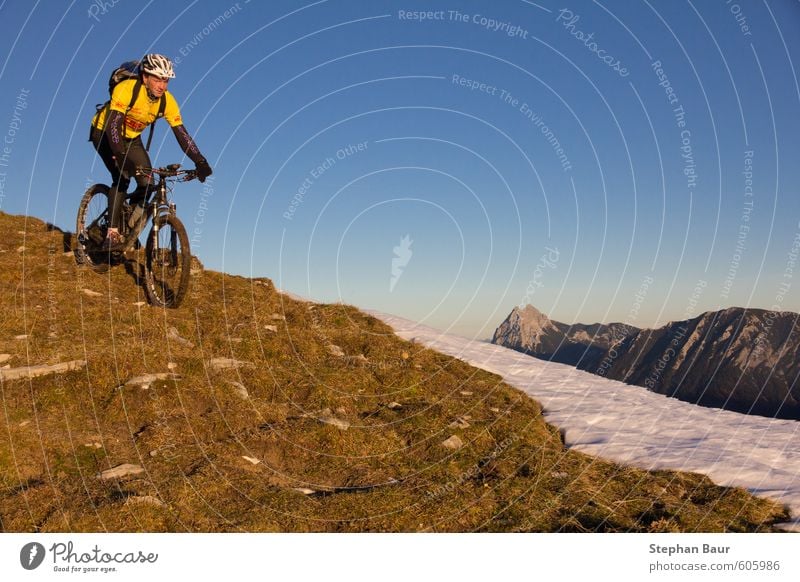 Mountainbiken Juifen Freizeit & Hobby Tourismus Berge u. Gebirge Sport Klettern Bergsteigen wandern Fahrrad Natur Landschaft Herbst Schönes Wetter Hügel Felsen