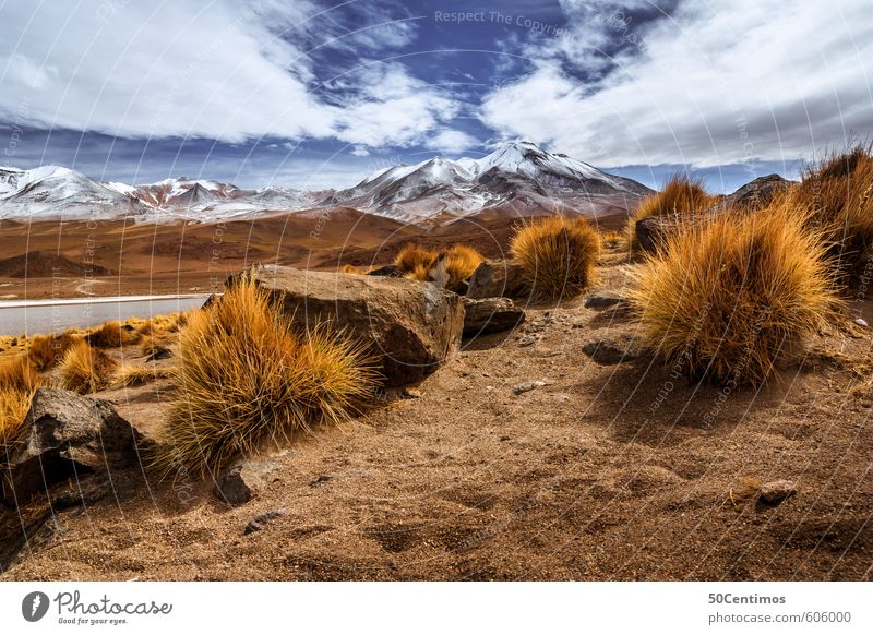 Wüsten Berglandschaft in den Anden Bolivias Ferien & Urlaub & Reisen Tourismus Ausflug Abenteuer Ferne Freiheit Schnee Berge u. Gebirge wandern Klettern