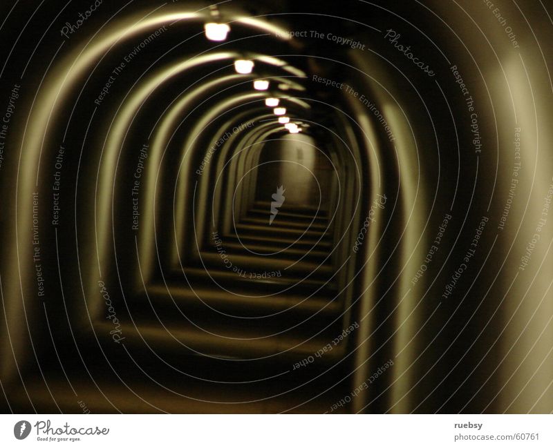 Tunnel Licht lang Angst Schatten Gang
