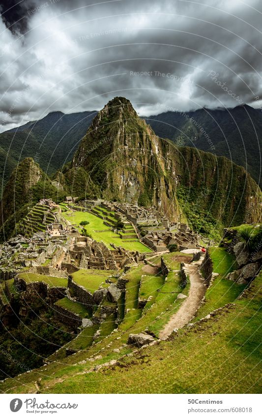 Wolken über dem Weltwunder Machu Picchu Ferien & Urlaub & Reisen Tourismus Ausflug Abenteuer Ferne Freiheit Sightseeing Städtereise Berge u. Gebirge Klettern