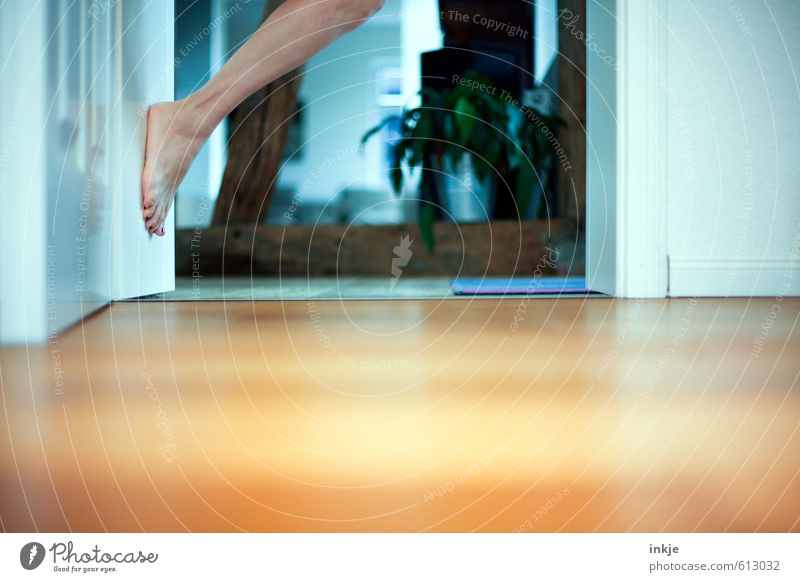 Selbstportrait ohne Titel Lifestyle Stil Freude Freizeit & Hobby Häusliches Leben Raum Wohnzimmer Frau Erwachsene Beine Fuß Frauenbein Frauenfuß Unterschenkel 1
