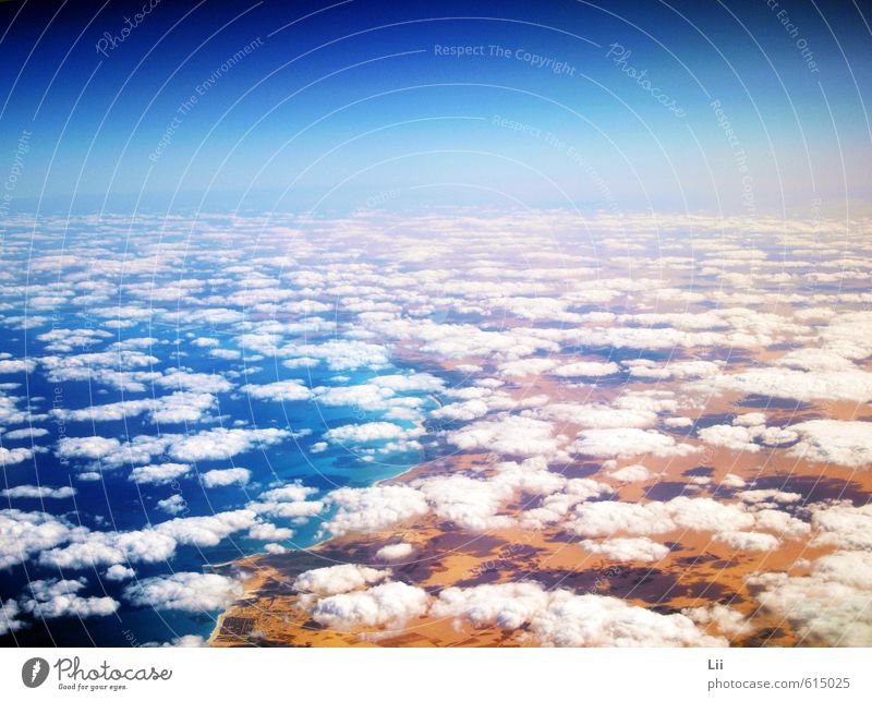 Über den Wolken Sommer Sonne Meer Landschaft Erde Luft Wasser Himmel Horizont Wetter Schönes Wetter Wärme Strand Rotes Meer Wüste Ägypten Afrika