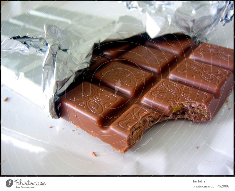 Die grosse Versuchung Schokolade braun weiß süß Süßwaren chocolate verführerisch