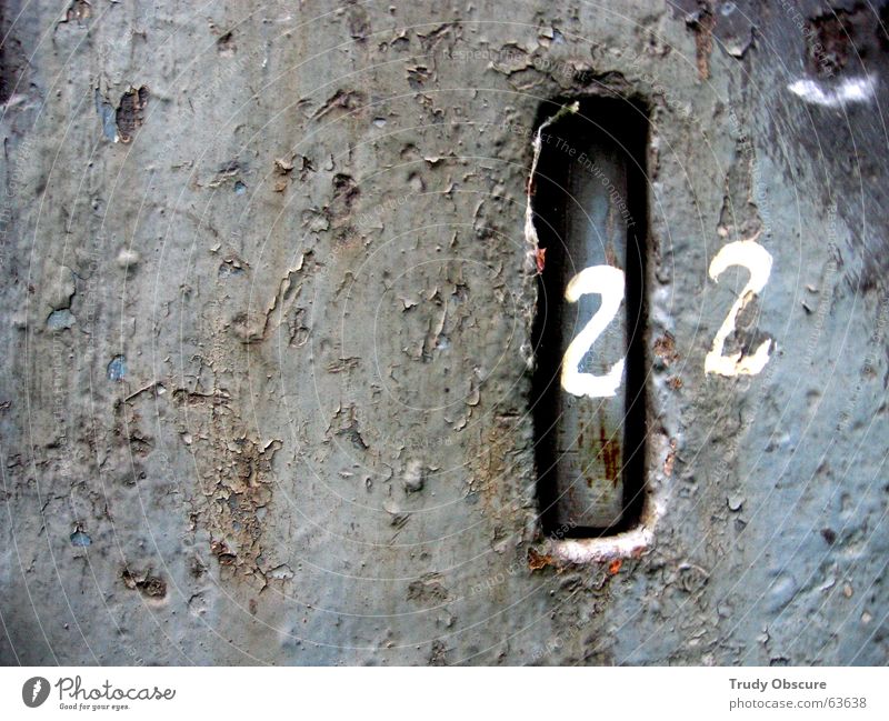postcard no. 22 Hintergrundbild Oberfläche Eisen Ziffern & Zahlen Buchstaben verfallen verwittert Oxidation Metall betrag alt Rost