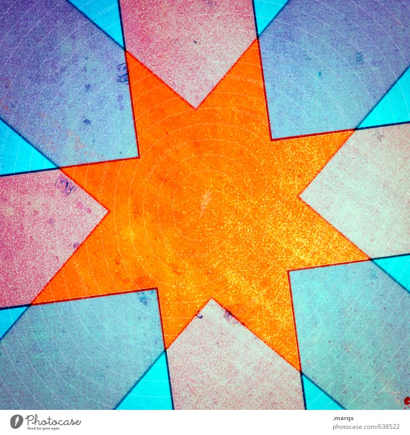 Be my Star Lifestyle elegant Stil Design Metall Zeichen Stern (Symbol) leuchten außergewöhnlich Coolness hell trendy einzigartig verrückt blau orange rot Farbe