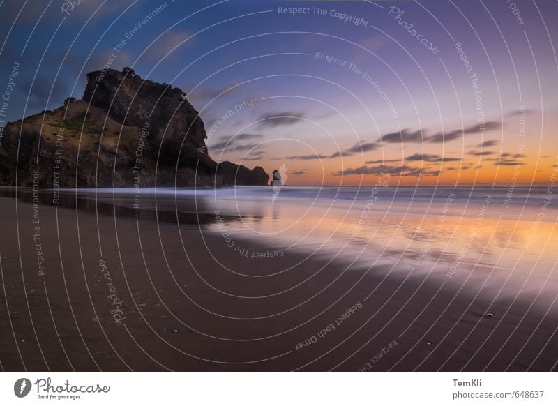 Lion Rock Sunset - New Zealand Ferien & Urlaub & Reisen Sommer Sommerurlaub Sonne Strand Meer Insel Wellen Landschaft Sand Wasser Wolken Nachthimmel Stern