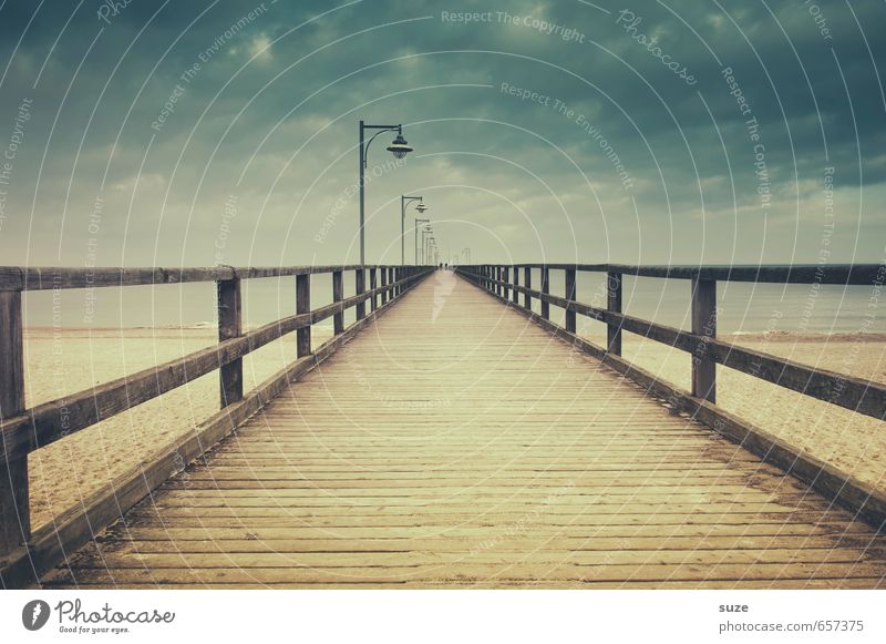 Kann ich mein Leben mal kurz speichern und was ausprobieren ruhig Strand Meer Umwelt Natur Landschaft Sand Luft Himmel Wolken Horizont Klima Küste Ostsee Brücke