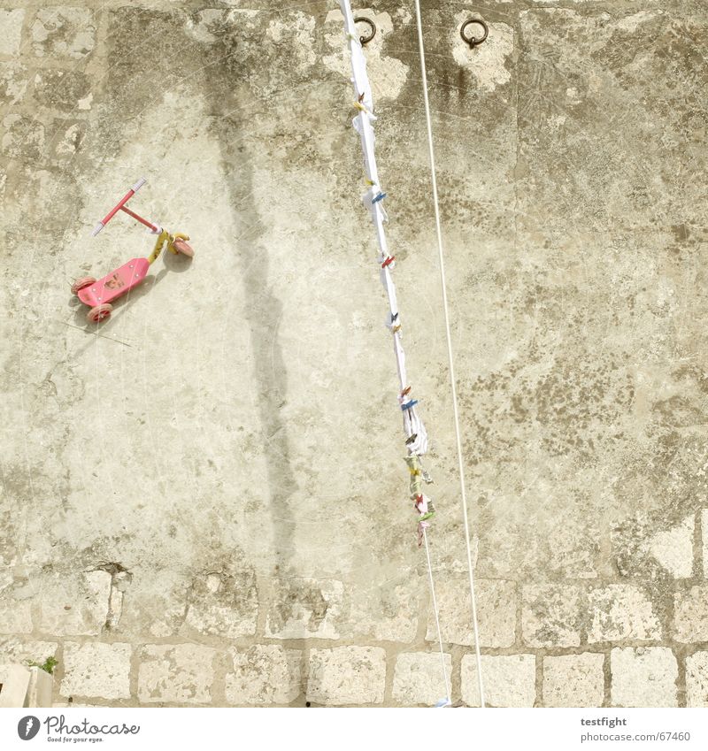 auf den dächern Sommer Ferien & Urlaub & Reisen Wäsche Wäscheleine Kroatien Dubrovnik Erholung Vogelperspektive Spielzeug kindlich Bodenbelag croatia sun