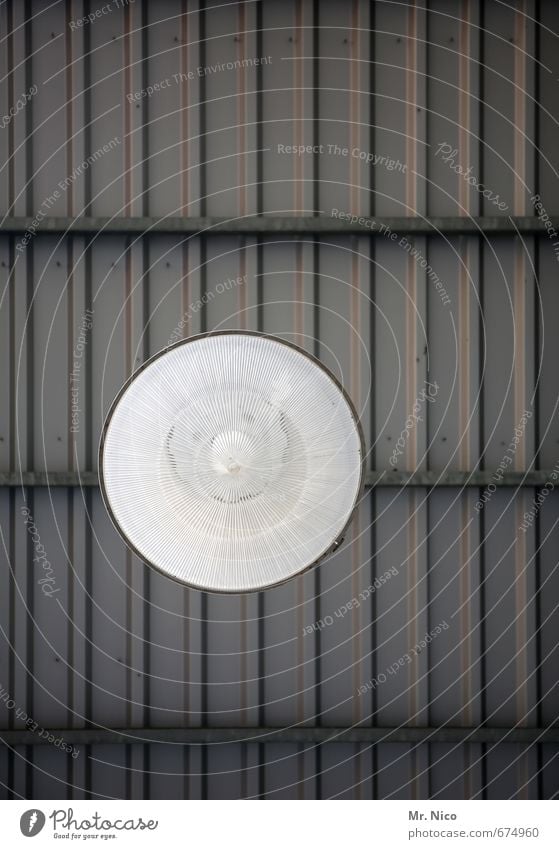 Neulich im Baumarkt Gebäude Dach hell Lampe Decke Deckenlampe rund Deckenbeleuchtung Glühbirne Licht Elektrizität Technik & Technologie oben Industriebetrieb