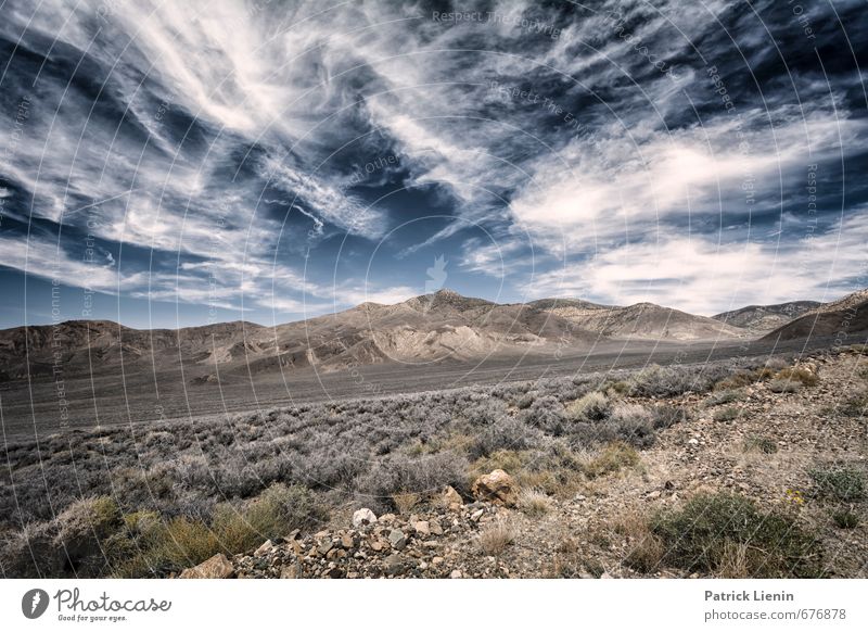 Death Valley Ferien & Urlaub & Reisen Ausflug Abenteuer Ferne Umwelt Natur Landschaft Urelemente Erde Sand Luft Himmel Wolken Sonnenlicht Klima Wetter Wind