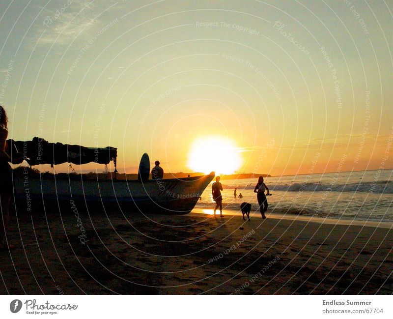 Sundowner Strand Sonnenuntergang Erholung Mittelamerika Ferien & Urlaub & Reisen